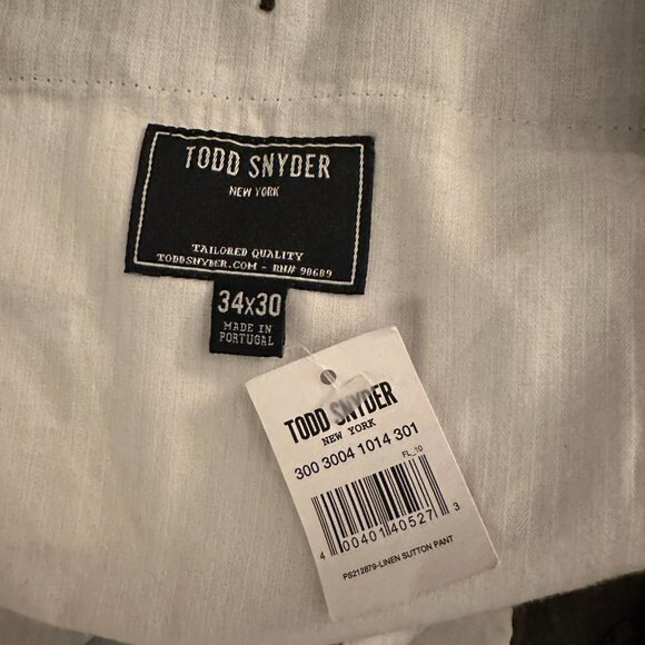 Todd Synder Italian Linen Sutton Suit - Olive 100% Linen - Picture 13 of 15